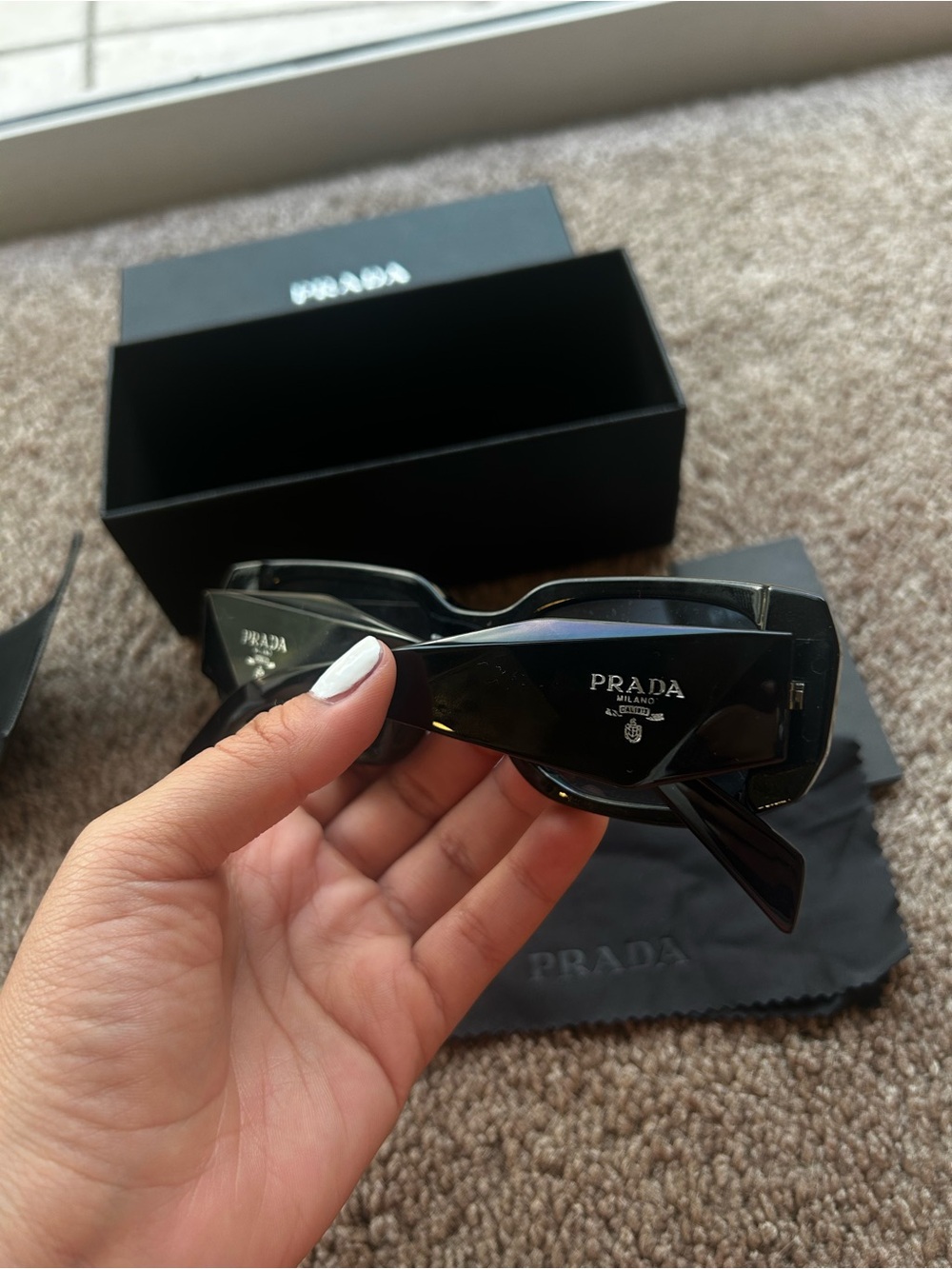 Prada Black Sunglasses Box and Case Set - Picture 2 of 3
